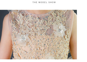 Vestido de Novia de Lujo para Niñas, Estilo Princesa, con Apliques de Encaje, Cuentas, Tul en Capas, Flores, Ecológico, Largo hasta el Tobillo - Product Image 4