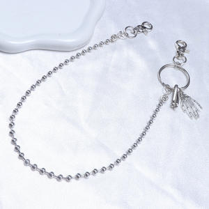 Cadena de cintura con diseño de esqueleto, aleación de zinc, colgante de mano de fantasma de Halloween, cadena de cuentas redondas, cadena corporal de moda Hip Hop - Product Image 4