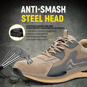 <span class=keywords><strong>Scarpe</strong></span> <span class=keywords><strong>Antinfortunistiche</strong></span> in Gomma Antiscivolo <span class=keywords><strong>Comode</strong></span> Traspiranti Leggere per <span class=keywords><strong>Uomo</strong></span> con Punta in Acciaio Antiurto Resistenti all'Usura - Product Image 5