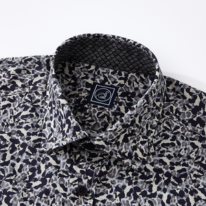 Elegante Camisa de Popelina con Botones para Hombre, Estilo Casual de Otoño, 100% Algodón Ecológico, Estampado Digital para Uso Diario y de Descanso - Product Image 4