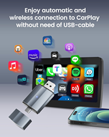 Adaptador inalámbrico Carplay, convierte el adaptador Carplay con cable a inalámbrico para IPhone, Control inalámbrico Plug & Play Carplay para automóviles