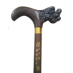 Canne de marche en bois massif avec tête de dragon Fiage, longueur réglable de 90 à 95 cm, aide à la marche pour personnes âgées - Product Image 3