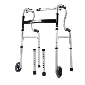 Hejianze Aluminum <b>Walker</b> 72 Double Bay Walking Aid For <b>Elderly</b> Mobility Support - Product Image 2