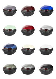 Cajas traseras de motocicleta grandes gruesas universales de venta al por mayor de fábrica, maletero de coche eléctrico, respaldo impermeable colorido - Product Image 3