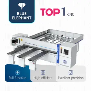 high speed automatic computer CNC beam saw wood panel saw cutting cnc machine for cabinet furniture woodworking blue elephant