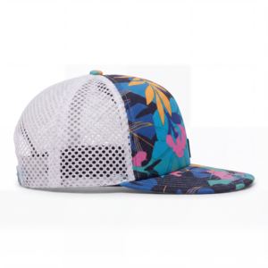 Casquette Trucker 5 Panneaux T&L Personnalisée en Cuir Velours Gaufré, Imperméable et Respirante, avec Dos en Maille Performance – Fournisseur en Gros - Product Image 6