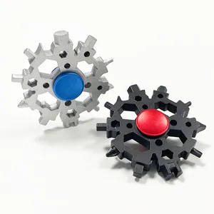 Mainan Fidget Spinner logam Multi fungsi 23 In 1 baja tahan karat 420 kepingan salju populer dunia