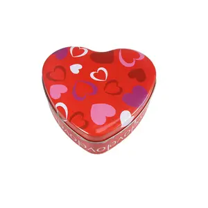 Boîtes de chocolat en fer-blanc pour la saint-valentin, boîtes d'emballage en fer-blanc pour biscuits, grande boîte en forme de cœur, prix abordable
