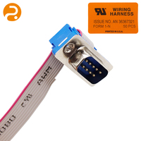 Cable Plano DB9 Hembra-Hembra con Conductor de Aluminio, 1m de Longitud, 12V, para Datos Seriales RS232, Control Industrial y Sensores