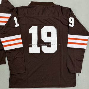 Klaar voor verzending Jim Brown 1964 Throwback Beste Kwaliteit Gestikt Voetbalshirt - Product Image 3