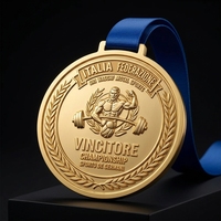 Médaille de sport gravée au laser, médaille d'or, logo personnalisé, trophée de style olympique pour cérémonie de compétition