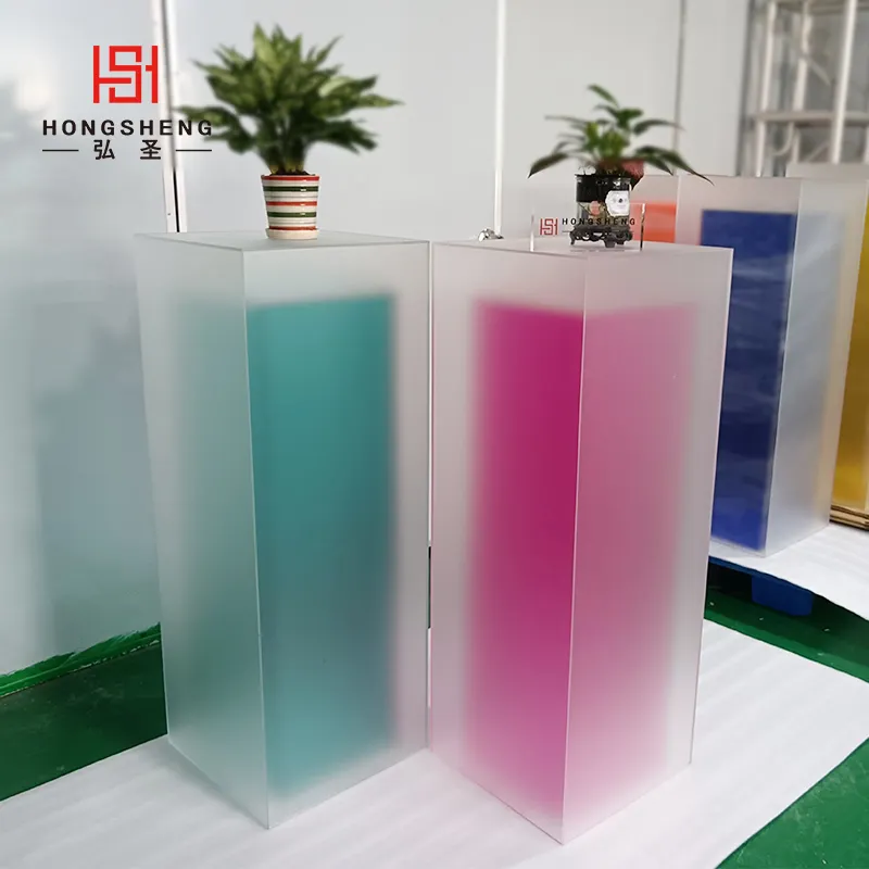 Giá Trưng Bày Hình Chữ Nhật Bằng Nhựa Acrylic Mờ Trong Suốt Đế Bánh Tùy Chỉnh Bằng Acrylic Cho Tiệc Cưới