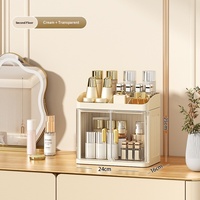 Étagère de rangement cosmétique pliable en plastique pour salle de bain, bureau, chambre à coucher, avec compartiments pour parfums