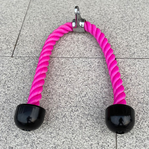 Nouvelle <span class=keywords><strong>corde</strong></span> de tirage rose pour machine à câble de fitness, <span class=keywords><strong>corde</strong></span> de triceps en nylon robuste pour salle de sport - Product Image 4