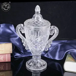 Trofeo de copa de MH-JB221 y medallas de cristal, trofeo de Copa grande de cristal transparente