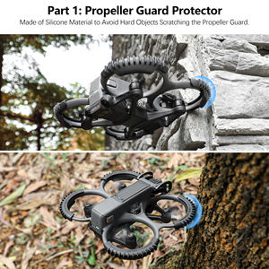 Kit de protection de sécurité pour drone Amazear pour DJI Avata <span class=keywords><strong>2</strong></span>, ensemble <span class=keywords><strong>3</strong></span> en 1 avec protection d'hélice, pare-chocs de cardan et protection de lunettes, empêche les dommages - Product Image 4
