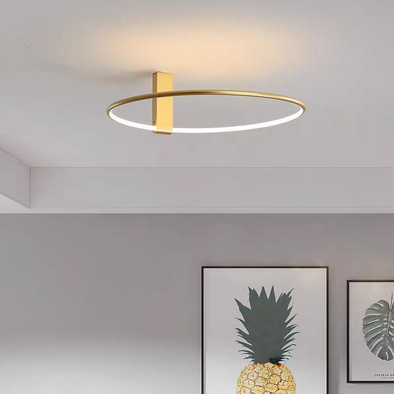 Creative Modern LED Ceiling Lamp for Bedroom Luxury Round Design with Warm Romantic Light Simple Home Decor Room Lamps
