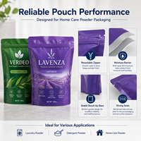 Emballage personnalisé pour poudre à lessiver, sachet refermable en plastique pour détergent en poudre, pochette autoportante