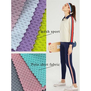 Qualità di fabbrica 100D maglia traspirante 140g tessuto sportivo tuta sportiva <span class=keywords><strong>Polo</strong></span> <span class=keywords><strong>uomo</strong></span> e tessuto camicia da donna - Product Image 4