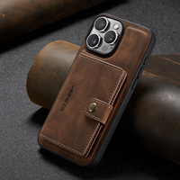 Casing Ponsel iPhone 18 Pro Max Magnet Wireless Charging Card Holder Stand Kulit Sintetis 17 Air 16 Plus 15 14 13 12