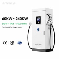 Estación de Carga Rápida para Vehículos Eléctricos CCS2 CHAdeMO GB/T, Inteligente, de Piso, OCPP IP54, con Código QR, Control por Aplicación y Pago