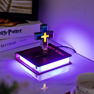 Cruz Cristiana Magnética Levitante con Luz <span class=keywords><strong>LED</strong></span>, Material ABS, Control Táctil Inalámbrico por Inducción para Decoración del Hogar - Product Image 6