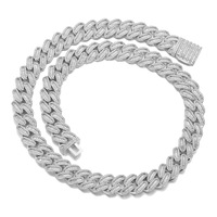 Ensemble collier et bracelet cubain pour homme de haute qualité, incrusté de zircons brillants, plaqué or 18 carats, en cuivre, style hip-hop, pour mariage et soirée, pièce maîtresse