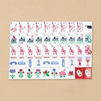 Jeu de Mahjong américain de l'Université de l'Oklahoma, tuiles de Mahjong, ensemble en acrylique double couche de qualité supérieure, souvenir universitaire pour les anciens étudiants