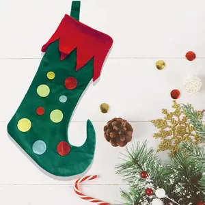 圣诞装饰用品糖果礼品袋大精灵袜子圣诞树摆件圣诞袜