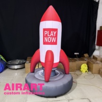 Ballon publicitaire géant gonflable personnalisé en forme de fusée pour événements extérieurs