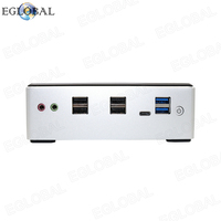 Безвентиляторный игровой компьютер EGLOBAL на базе Intel Core i3-8140U, 2*DDR4, MSATA, DP, HD, 2*RJ45 Gigabit LAN, 8*USB Type-C, BIOS, Linux, встраиваемый ПК