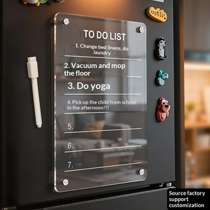 Bloc-notes transparent, aimant pour réfrigérateur, <span class=keywords><strong>calendrier</strong></span>, tableau d'affichage, autocollant, planificateur magnétique effaçable pour usage domestique, tableau d'écriture - Product Image 2