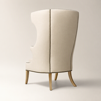 Fauteuil d'appoint moderne de luxe rembourré avec dossier haut et garniture cloutée, idéal pour hôtels de luxe et mobilier de maison