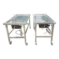 Table de lavage et de dissection de cadavres en acier inoxydable, simple, pour embalsamer et nettoyer les corps funéraires, prix d'usine
