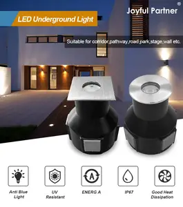 지상 매장 빛 1W 백색 LED Uplight Inground 빛 스테인리스 방수 IP67 LED 매장된 지하 빛