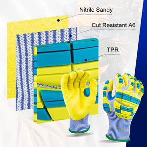 Cut Grip Guantes de mecánica de alta resistencia Material duradero Guantes de trabajo de impacto de cuero Guantes de seguridad de aceite y gas - Product Image 6