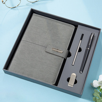 Ensemble cadeau promotionnel d'affaires personnalisé de luxe pour entreprise, comprenant une tasse à vide, un carnet et un kit exécutif, avec boîte