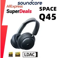 Anker Soundcore Space Q45 لاسلكي لسماعات بلوتوث ثلاثي ديناميكي نشط إلغاء الضوضاء LDAC HiRes A3040 Mobile