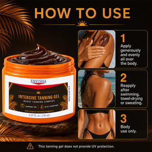 Gel de <span class=keywords><strong>bronzage</strong></span> intensif pour le corps, longue durée, imperméable, avec logo personnalisé, pour l'auto-<span class=keywords><strong>bronzage</strong></span> en intérieur, la plage et l'extérieur - Product Image 5