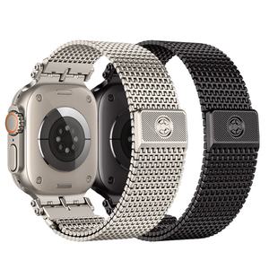 <span class=keywords><strong>Bracelet</strong></span> de montre en acier inoxydable à boucle magnétique milanaise de luxe pour <span class=keywords><strong>Apple</strong></span> IWatch S10 9 8 7 Ultra 45mm 49mm 46mm <span class=keywords><strong>Bracelet</strong></span> - Product Image 2