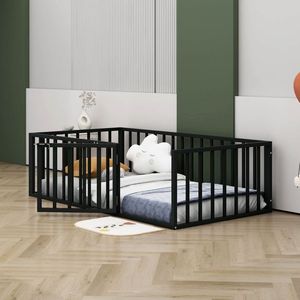 Valla <span class=keywords><strong>de</strong></span> juego para <span class=keywords><strong>perros</strong></span> y bebés, valla <span class=keywords><strong>de</strong></span> protección para cachorros, pequeña familia en <span class=keywords><strong>el</strong></span> suelo, estera para gatear, valla para gatear, sala <span class=keywords><strong>de</strong></span> estar, hogar interior - Product Image 4