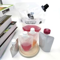 Pochettes à bec verseur recyclables de qualité alimentaire pour liquides, sacs anti-fuite rechargeables pour vodka, eau minérale, champagne, bière, tequila, impression par gravure