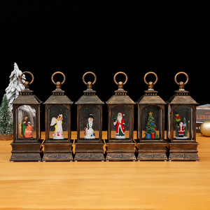 Nueva Lámpara de Aceite Decorativa con Luz y Música, con Efecto de Nieve, para Exhibición en Ventanas de Hoteles y Centros Comerciales, Decoración Navideña - Product Image 1
