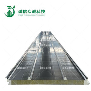 Panneau extérieur 60x1000 panneau intérieur vert gris blanc gris <span class=keywords><strong>polyuréthane</strong></span> bord d'étanchéité laine de roche sandwich panneau de toiture photovoltaïque - Product Image 4