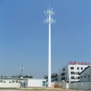 20m-40m Hot Dip Galvanized Steel Self Supporting RF GSM MW RRU Antenna Telecom High Mast Monopole Communication Steel Tower - Product Image 5