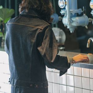 Chaqueta de mezclilla selvedge cruda pesada vintage personalizada sin elasticidad con botones para hombre, venta al por mayor de fábrica - Product Image 4