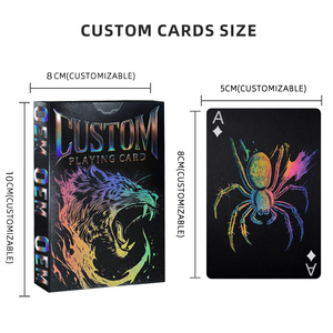 Cartes à jouer personnalisées au <span class=keywords><strong>laser</strong></span>, fabricant OEM, impression personnalisée de cartes à partir de votre design, emballage en boîte en papier en PVC - Product Image 3