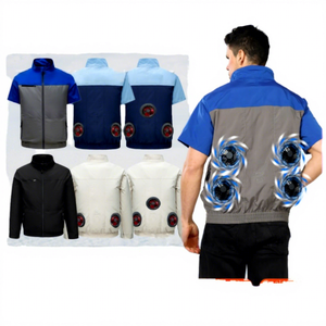 Áo khoác làm mát mùa hè cho nam Quần áo làm việc ngoài trời xuyên biên giới Phòng chống nhiệt độ cao Điều hòa không khí Làm lạnh Dụng cụ quạt - Product Image 1