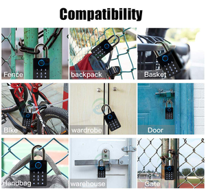 قفل تويا ذكي مقاوم للماء USB قابل لإعادة الشحن قفل بيومتري ببصمة الإصبع مفتاح كلمة المرور الإلكترونية - Product Image 6