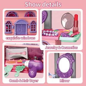 DIY Play House Little Princess Pretend Play 31 PCS Miroir et accessoires <span class=keywords><strong>de</strong></span> beauté Maquillage Beauty Play Set Toy Girls - Product Image 2